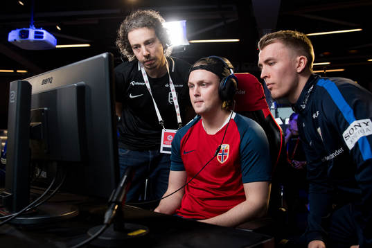 Sondre Voktor of Norway and Marius Hjerpseth, coach of