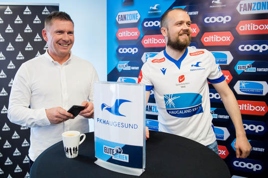 Jostein Grindhaug, head coach of Haugesund, and Christian