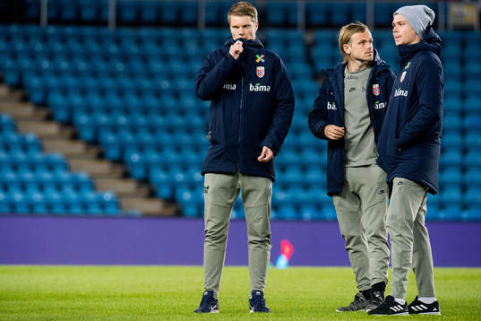 Sigurd Rosted, Iver Fossum and goalkeeper Per Kristian