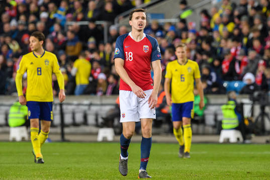 Ole Kristian Selnæs of Norway looks dejected