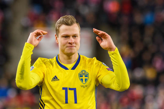 Viktor Claesson of Sweden looks dejected