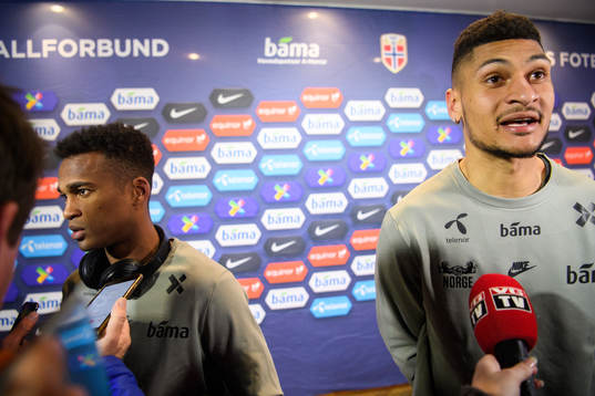 Ola Kamara and Bjørn Maars Johnsen of Norway