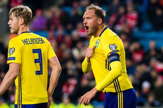 Filip Helander and Andreas Granqvist of Sweden