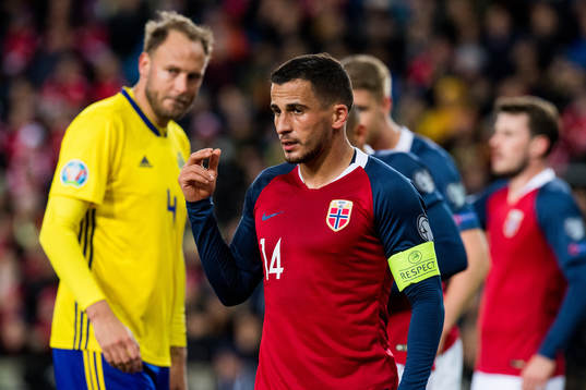 Andreas Granqvist of Sweden and Omar Elabdellaoui of Norway