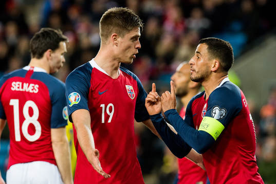 Markus Henriksen and Omar Elabdellaoui of Norway
