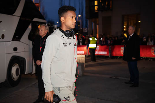 Ola Kamara of Norway arrives to the UEFA Euro qualifier