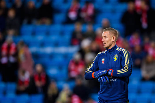 Goalkeeper Robin Olsen of Sweden