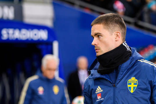 Mikael Lustig of Sweden prior to the UEFA Euro qualifier