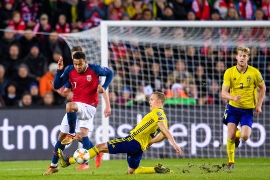 Joshua King of Norway and Ludwig Augustinsson of Sweden