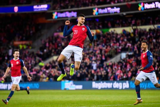Bjørn Maars Johnsen of Norway celebrates