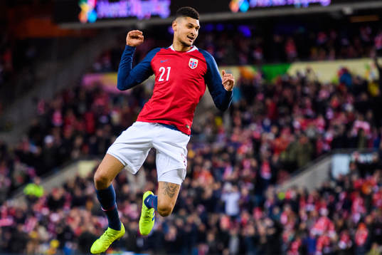 Bjørn Maars Johnsen of Norway celebrates