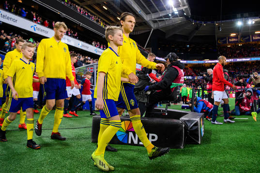 Albin Ekdal of Sweden prior to the UEFA Euro qualifier