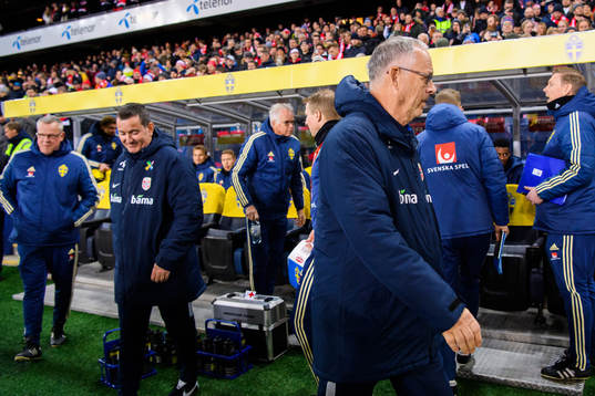 Lars Lagerbäck, head coach of Norway prior to the UEFA