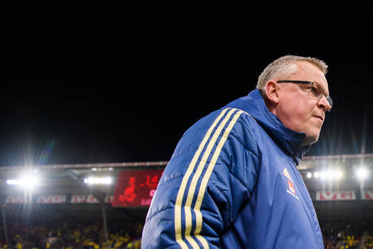 Head coach Janne Andersson of Sweden prior to the UEFA Euro