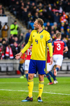 Andreas Granqvist of Sweden reacts