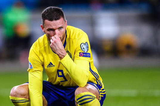 Marcus Berg of Sweden looks dejected
