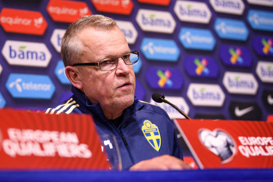 Head coach Janne Andersson of Sweden at a press conference