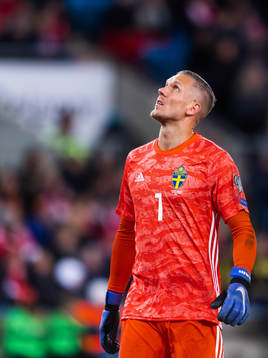 Goalkeeper Robin Olsen of Sweden