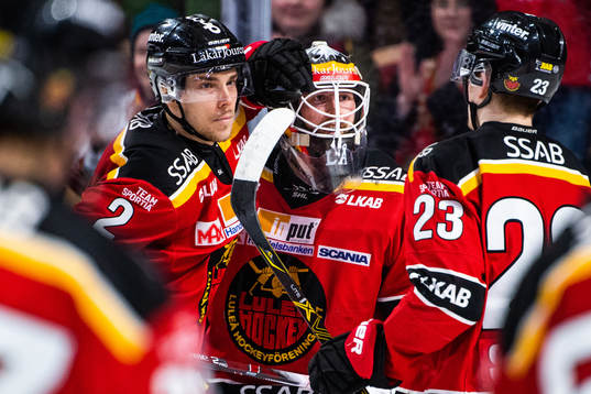 Luleås Fredrik Styrman, målvakt Joel Lassinantti och