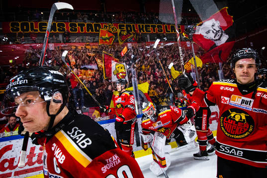 Luleås Erik Gustafsson, Emil Larsson, målvakt Joel