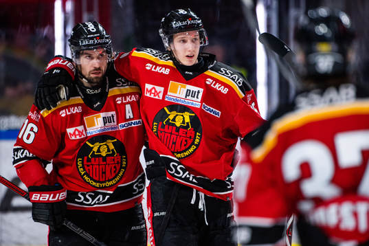 Luleås Niklas Olausson och Carl Mattsson jublar