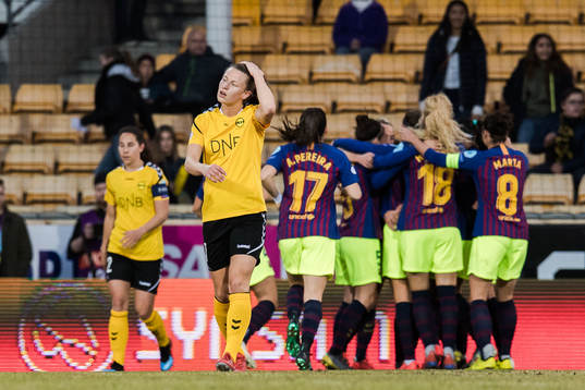 Synne Skinnes Hansen of LSK Kvinner looks dejected