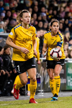 Synne Skinnes Hansen and Ingrid Moe Wold of LSK Kvinner