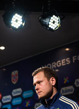 Viktor Claesson of Sweden talks to the media