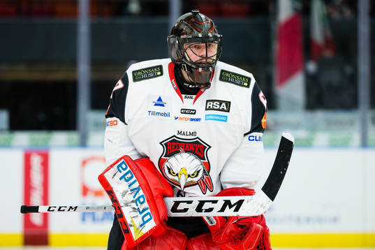 Malmö Redhawks målvakt Oscar Alsenfelt