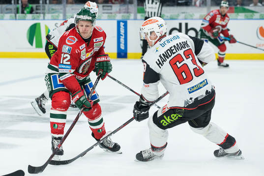 Frölundas Max Friberg och Malmö Redhawks Fredrik