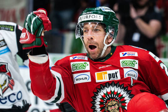 Frölundas Joel Lundqvist jublar