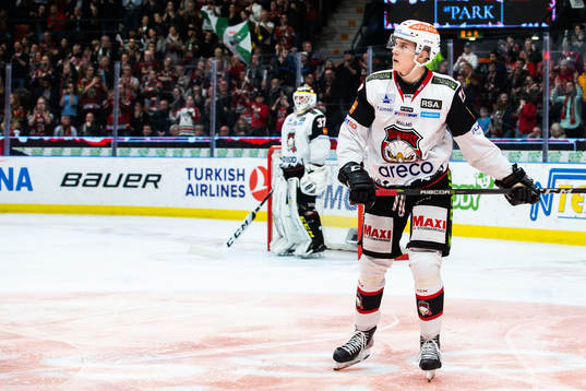 Malmö Redhawks målvakt Lars Volden och Linus Cronholm