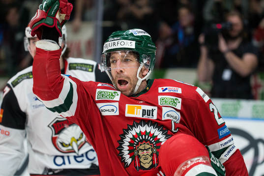 Frölundas Joel Lundqvist jublar