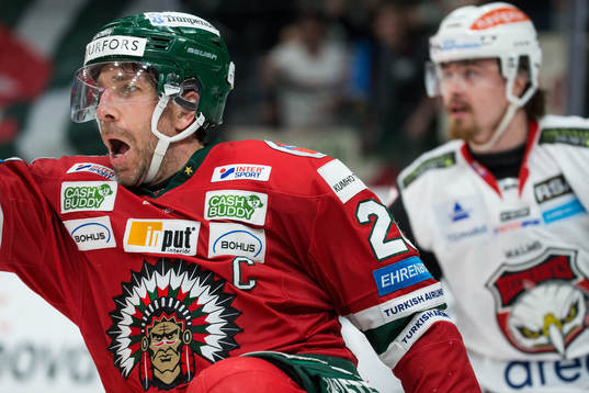 Frölundas Joel Lundqvist jublar