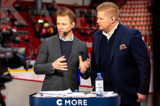 cmore kommentatorer Mike Helber och Lars Lindberg