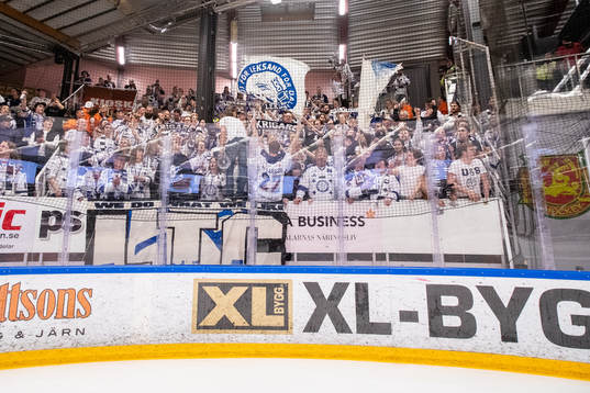 Leksands supporter jublar