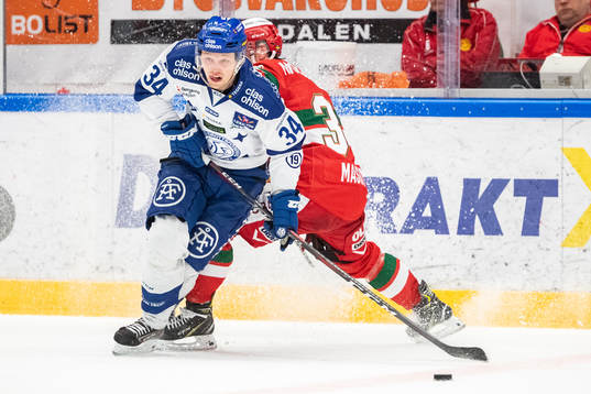 Leksands Lukas Enqvist och Moras Adam Massuhr