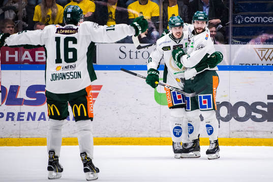 Färjestads Alexander Johansson, Sebastian Erixon och Jesse