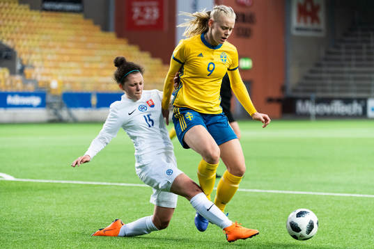 Sveriges Nina Koppang och Slovakiens Viktoria Tkacikova