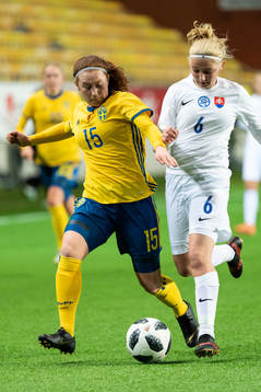 Sveriges Ella Reidy och Slovakiens Patricia Mudrakova