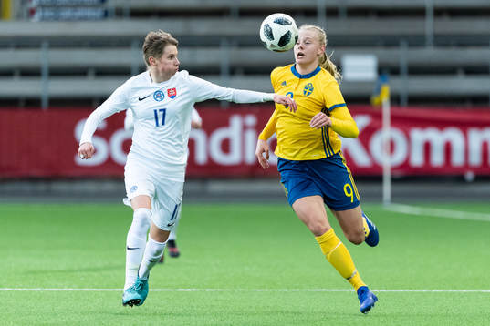 Slovakiens Sara Krsiakova och Sveriges Nina Koppang