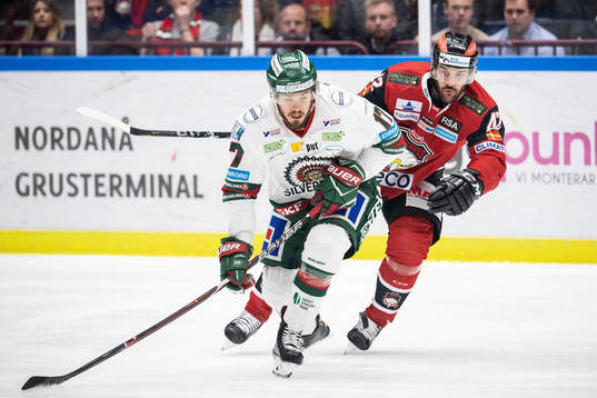 Malmö Redhawks Niklas Arell och Frölundas Sebastian