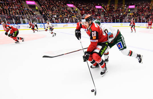 Malmö Redhawks Henrik Hetta och Frölundas Sebastian