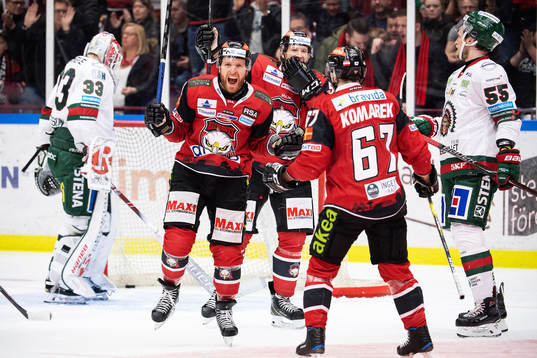 Malmö Redhawks Frederik Storm jublar