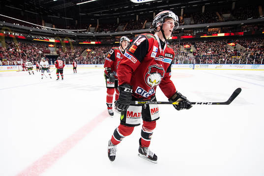 Malmö Redhawks Fredrik Händemark och Carl-Johan Lerby
