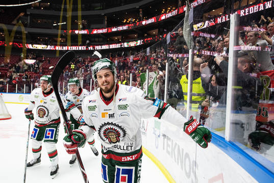 Frölundas Sebastian Stålberg jublar