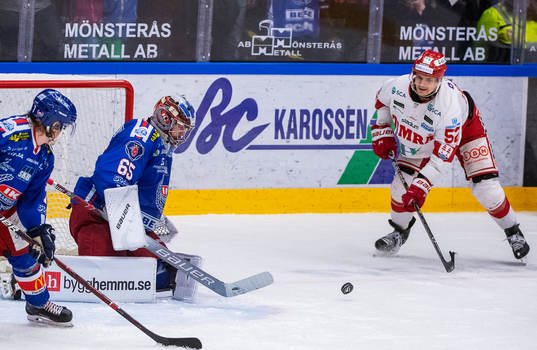 Oskarshamns målvakt Christoffer Rifalk och Timrås