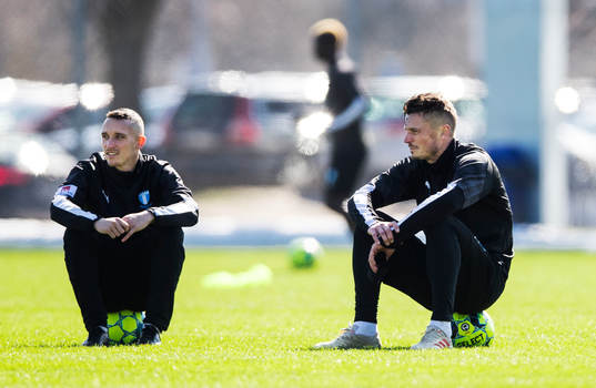 Malmö FFs fystränare Ben Rosen och Markus Rosenberg
