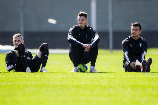 Malmö FFs Sören Rieks, Markus Rosenberg och Behrang Safari