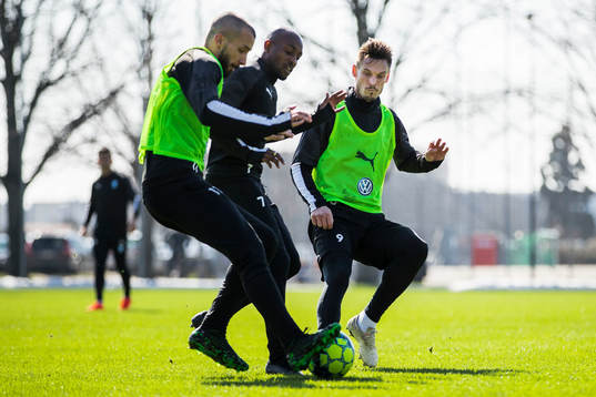Malmö FFs Guillermo Molins, Fouad Bachirou och Markus